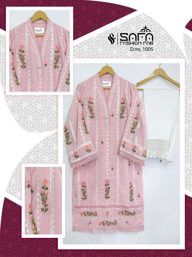 Safa Fashion Dno 1005 Georgette With Heavy Embroidery Pret Formal Wear Stylish Designer Pakistani Kurti