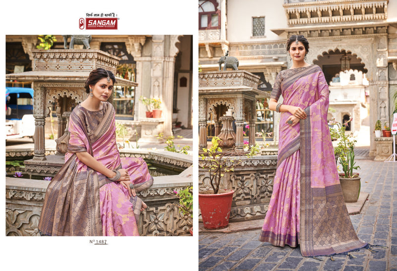 Sangam Prints Alekha Silk Stylish Designer Gorgeous Festival Look Heavy Saree