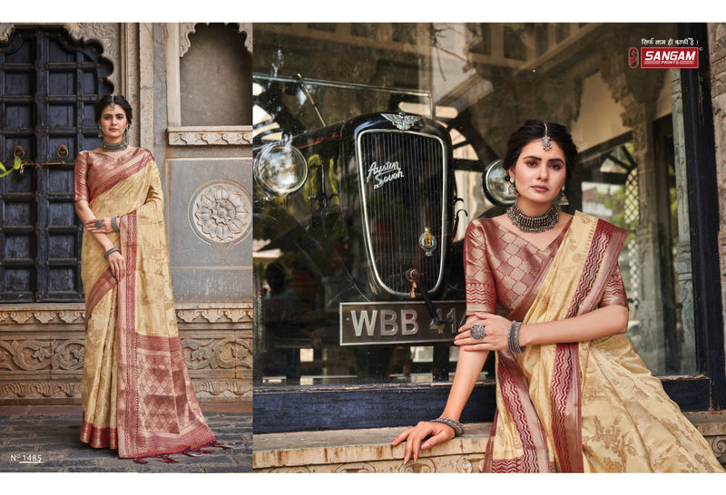 Sangam Prints Alekha Silk Stylish Designer Gorgeous Festival Look Heavy Saree