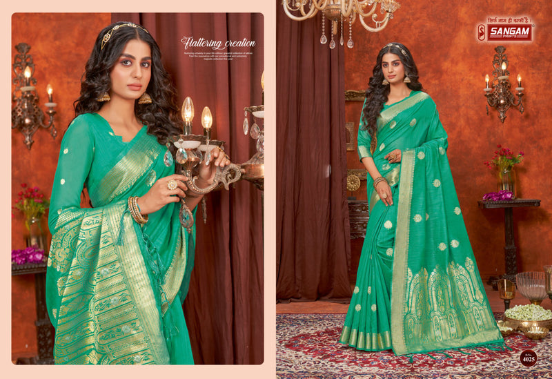 Sangam Prints Blue Moon Cotton Stylish Designer Printed Festival Wear Saree