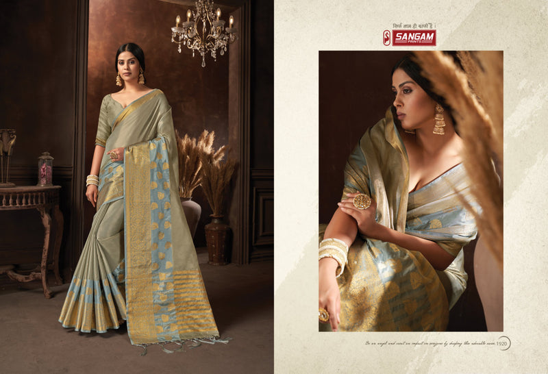Sangam Prints Chandrika Organza Stylish Designer Festival Wear Printed Saree Collection