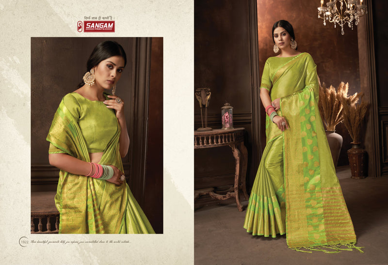 Sangam Prints Chandrika Organza Stylish Designer Festival Wear Printed Saree Collection