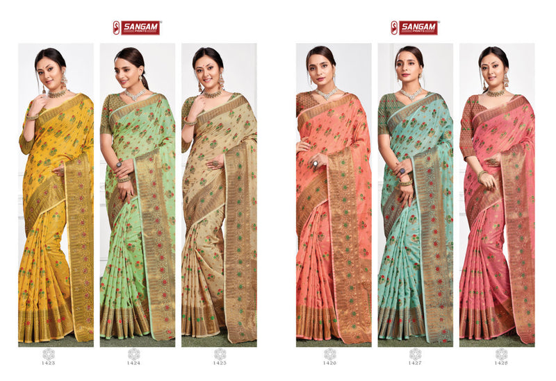 Sangam Prints Chitrakoot Cotton Stylish Decent Look Designer Saree