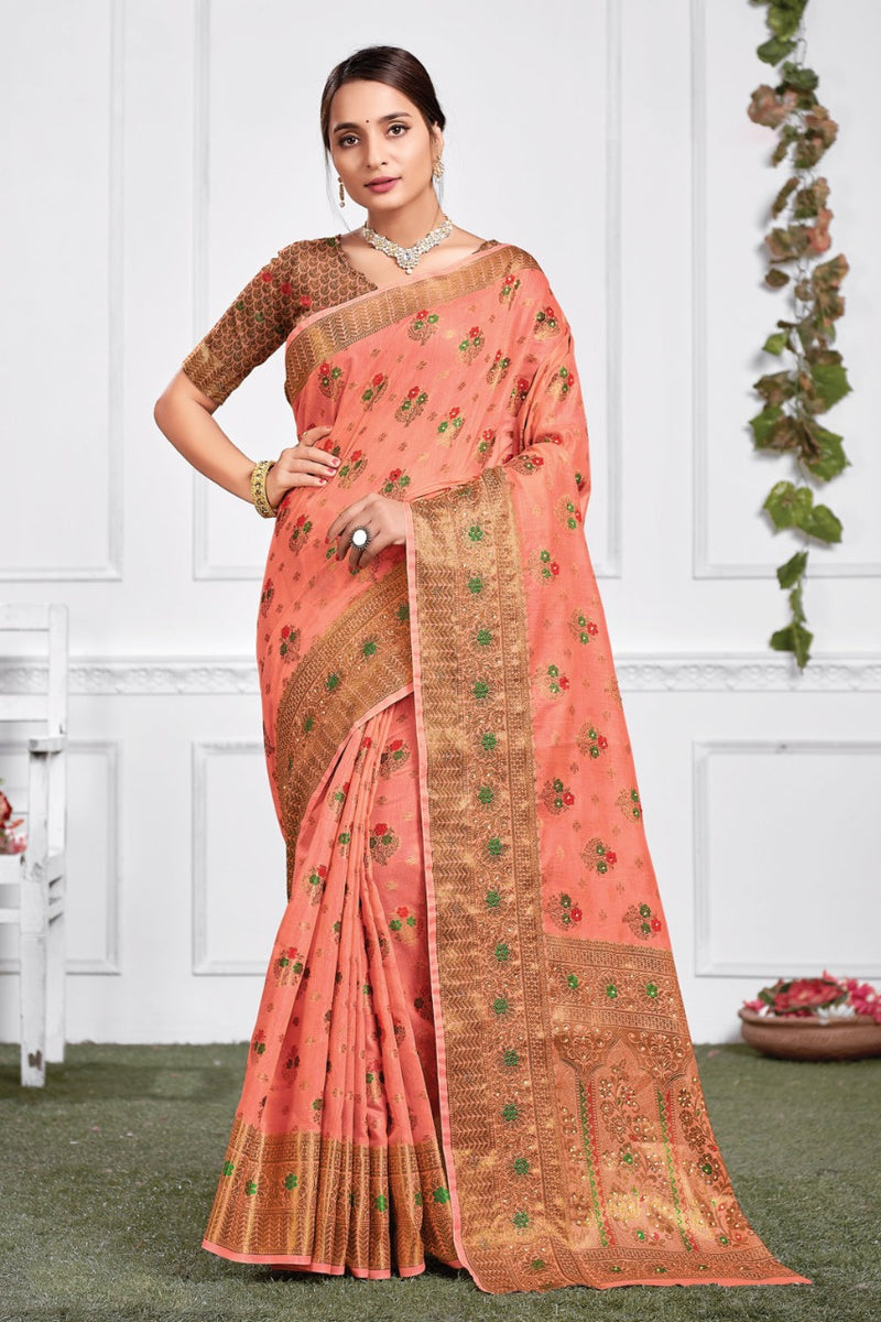 Sangam Prints Chitrakoot Cotton Stylish Decent Look Designer Saree