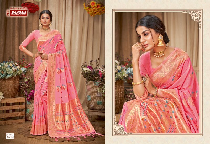 Sangam Prints Fashion Queen Cotton Stylish Designer Printed Festival Wear Saree Collection