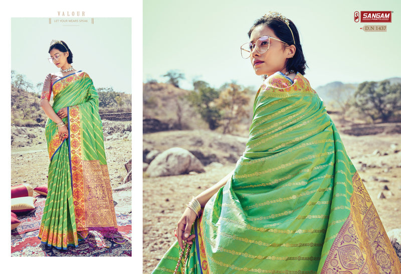 Sangam Prints Kesar Silk Banarasi Silk Stylish Designer Festival Look Saree