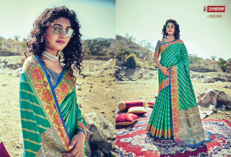 Sangam Prints Kesar Silk Banarasi Silk Stylish Designer Festival Look Saree