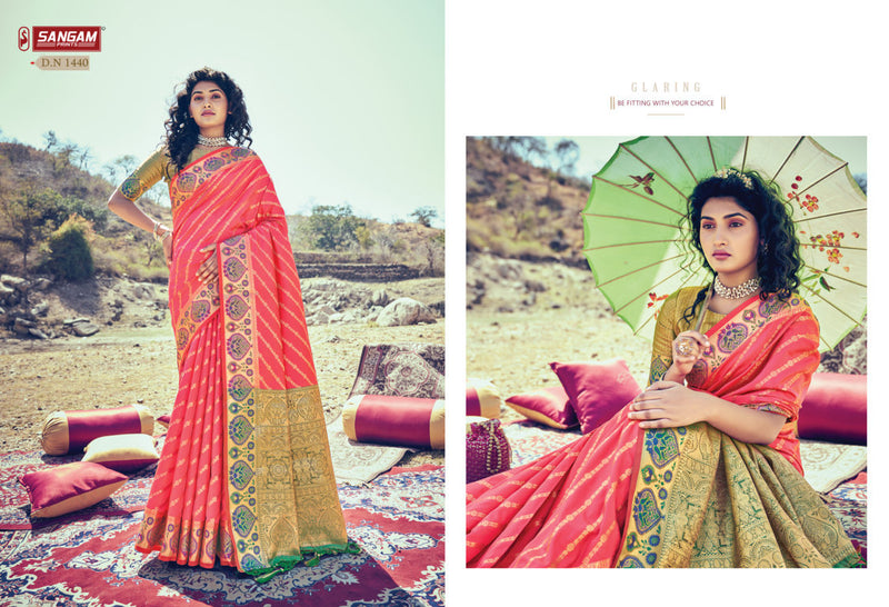 Sangam Prints Kesar Silk Banarasi Silk Stylish Designer Festival Look Saree