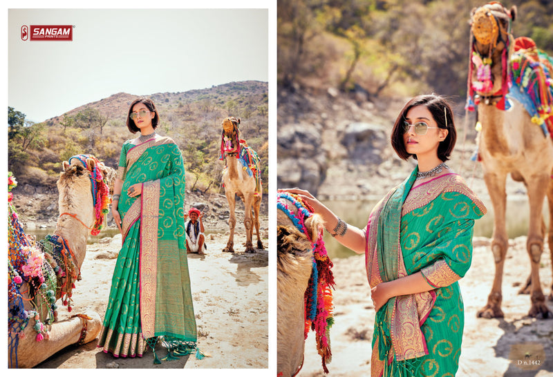 Sangam Prints Nirali Banarasi Silk Designer Graceful Festival Look Sarees