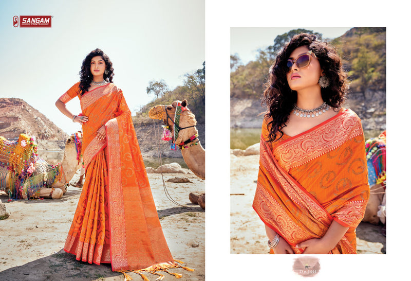 Sangam Prints Nirali Banarasi Silk Designer Graceful Festival Look Sarees