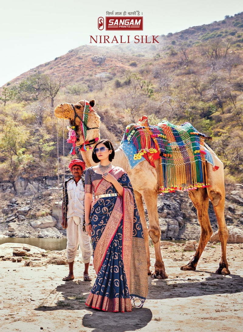 Sangam Prints Nirali Banarasi Silk Designer Graceful Festival Look Sarees