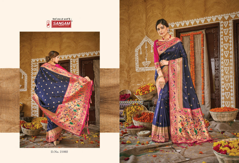 Sangam Prints Palki Paithani Silk Designer Graceful Festival Look Saree