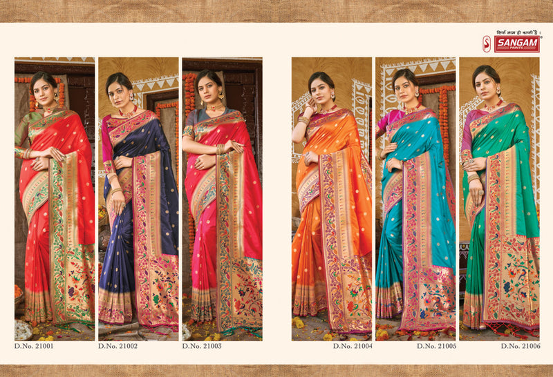 Sangam Prints Palki Paithani Silk Designer Graceful Festival Look Saree