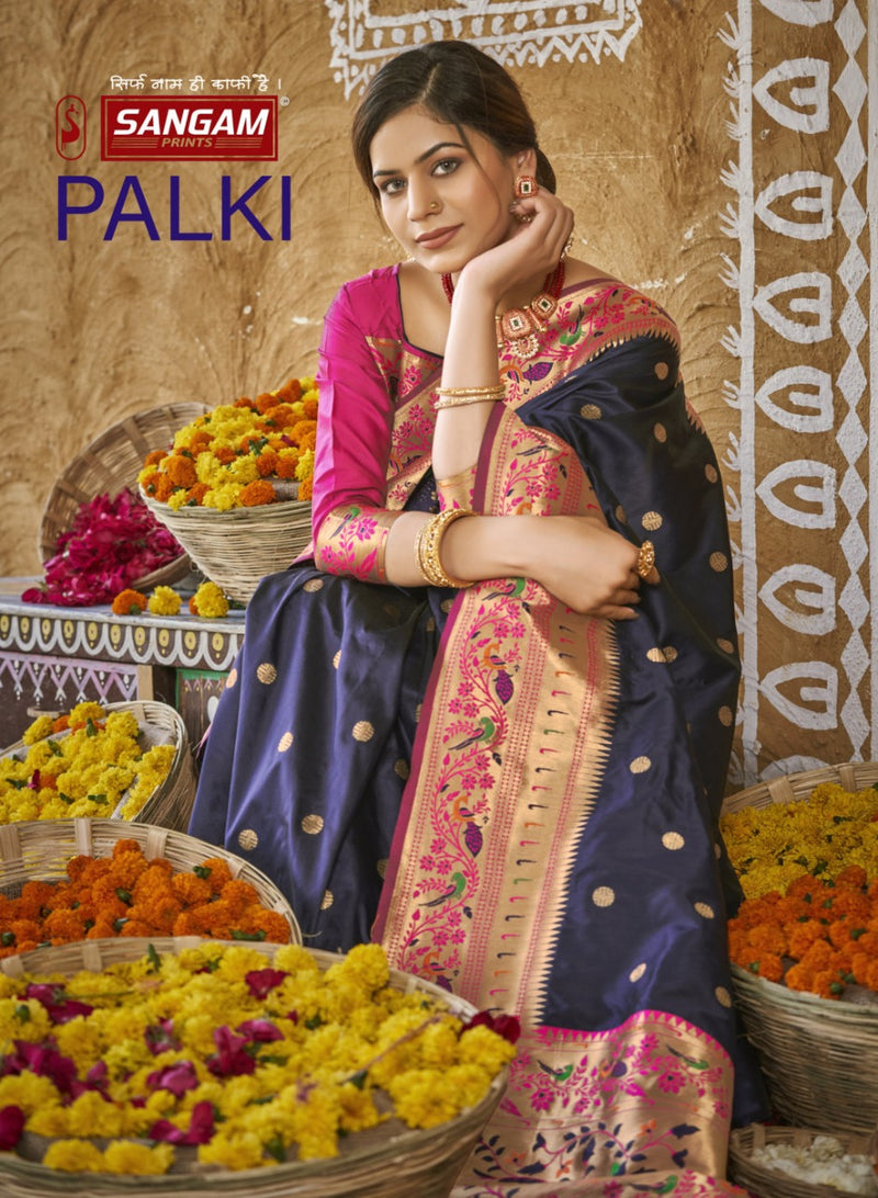 Sangam Prints Palki Paithani Silk Designer Graceful Festival Look Saree