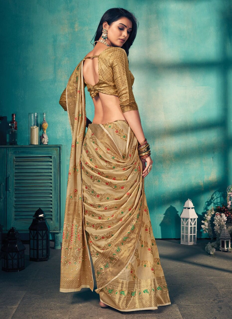 Sangam Prints Rajmahal Cotton Stylish Designer Modern Casual Wear Saree