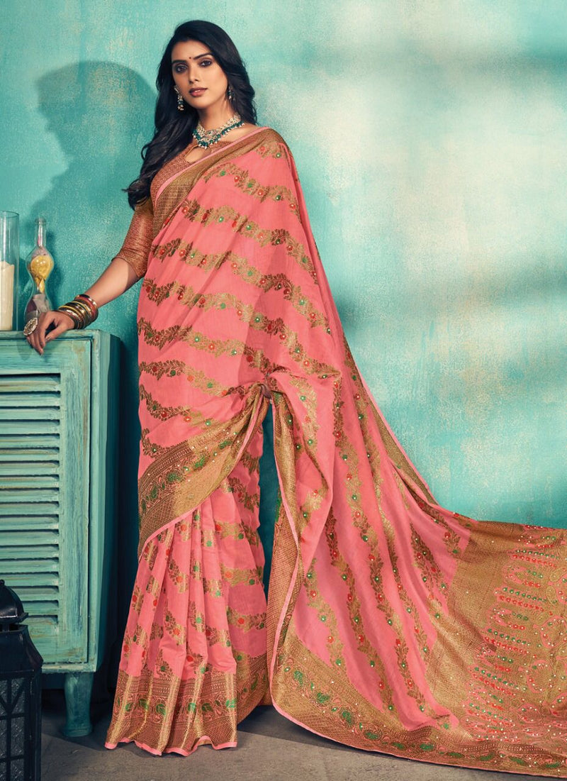 Sangam Prints Rajmahal Cotton Stylish Designer Modern Casual Wear Saree