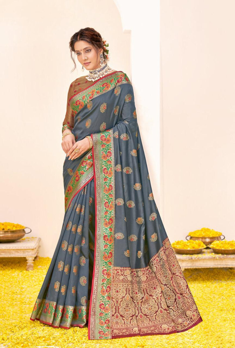 Sangam Print Rajbala Silk Stylish Designer Festival Look Sarees