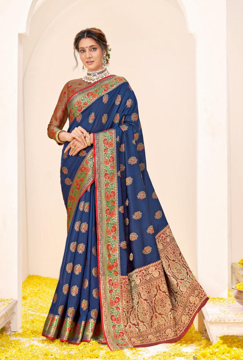 Sangam Print Rajbala Silk Stylish Designer Festival Look Sarees