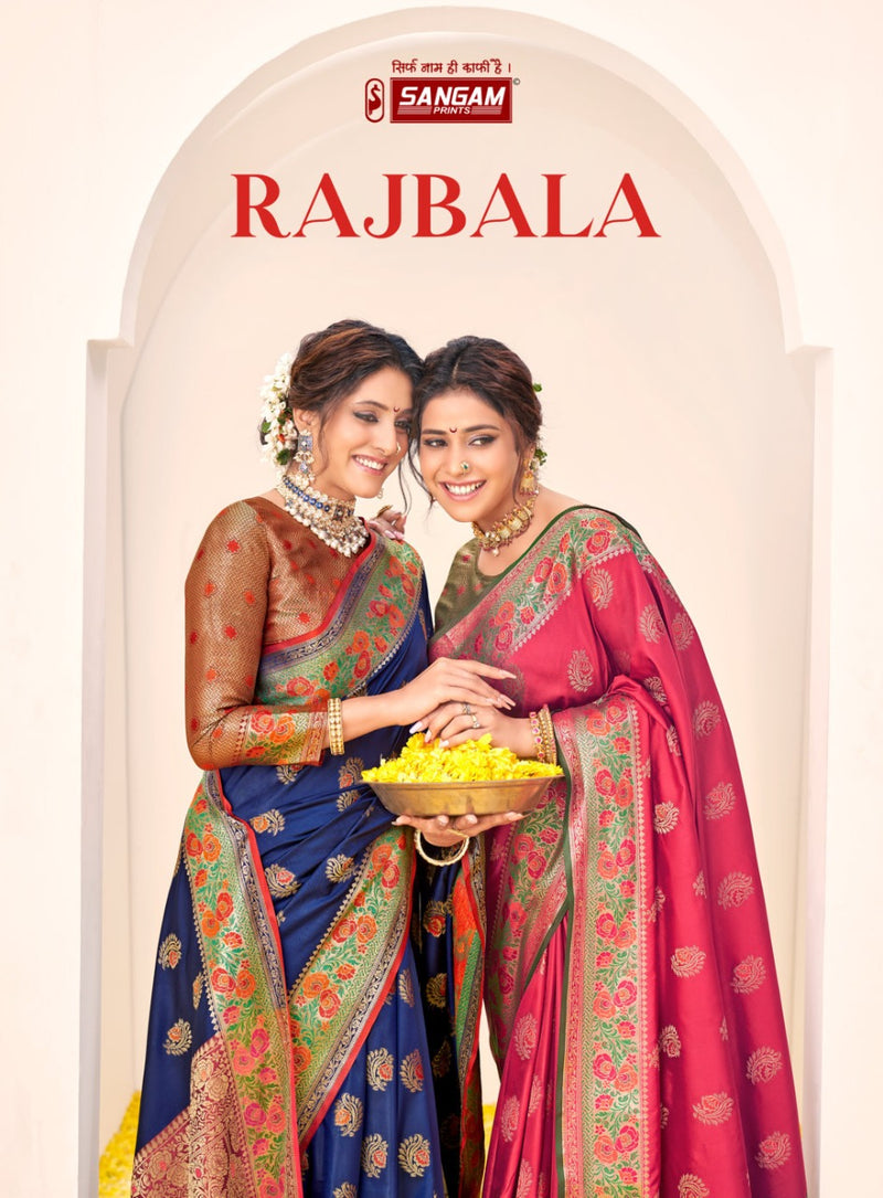 Sangam Print Rajbala Silk Stylish Designer Festival Look Sarees