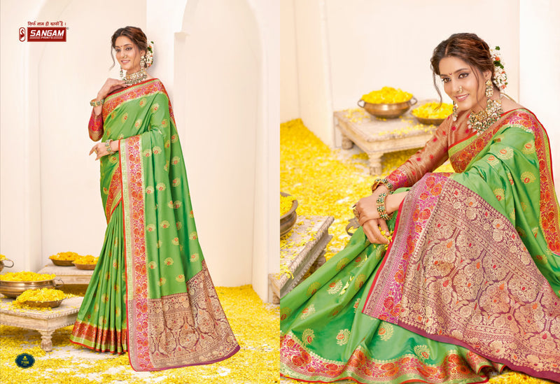 Sangam Print Rajbala Silk Stylish Designer Festival Look Sarees