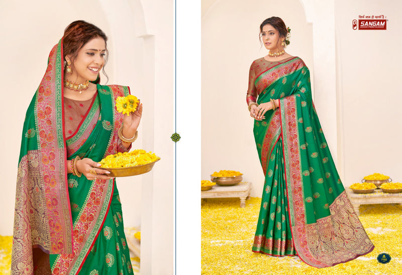 Sangam Print Rajbala Silk Stylish Designer Festival Look Sarees