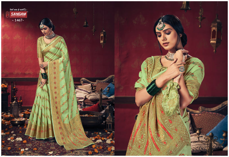 Sangam Prints Rashmika Cotton Stylish Designer Festival Look Graceful Saree