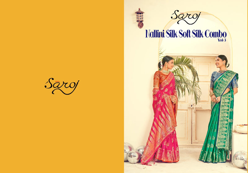 Saroj Nallini Vol 3 Silk Stylish Designer Festival Look Saree