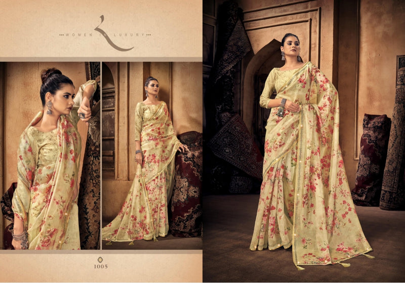 Saroj Shadow Organza With Pure Digital Print Stylish Designer Party Wear Gorgeous Look Saree