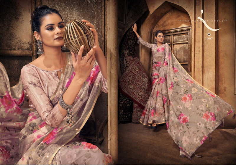 Saroj Shadow Organza With Pure Digital Print Stylish Designer Party Wear Gorgeous Look Saree