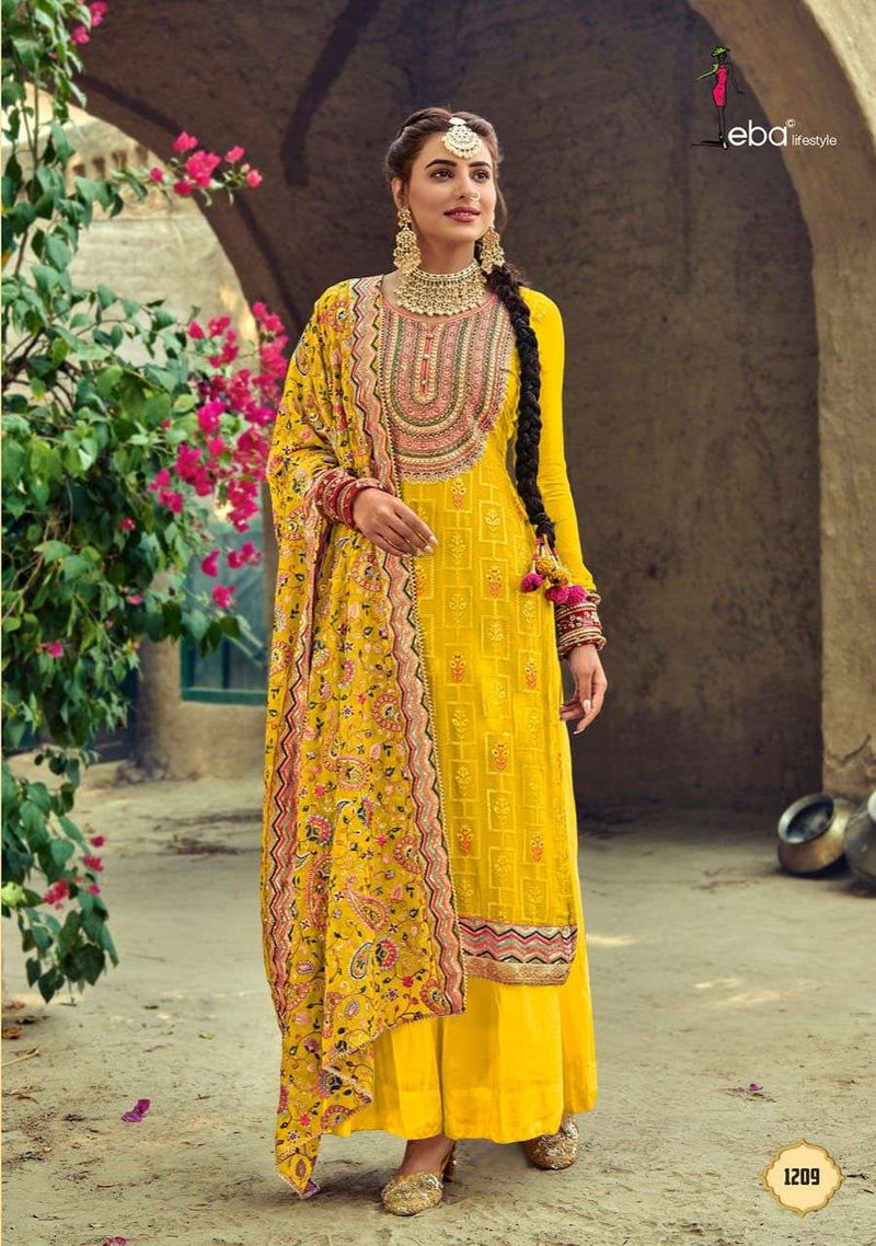 Eba Lifestyle Satrangi Dno 1209 Georgette Stylish Designer Festival Wear Salwar Kameez