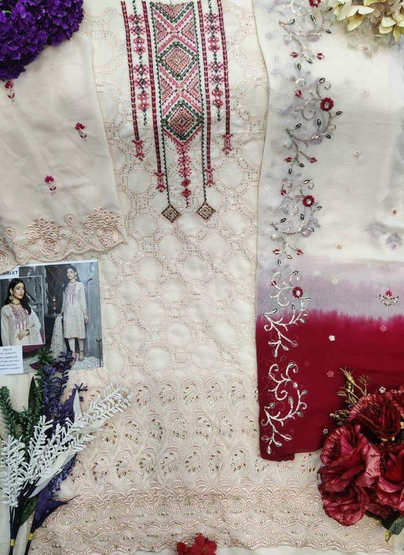 Scarlet Dno 1021 Georgette With Heavy Embroidery Stylish Designer Wear Salwar Kameez