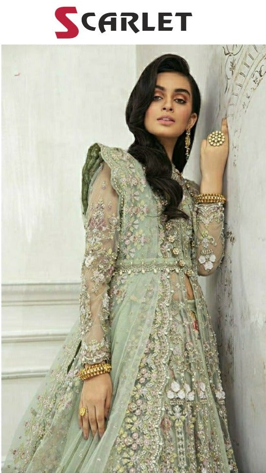 Scarlet Dno 1016 A Net With Heavy Printed Stylish Designer Wedding Wear Lehenga