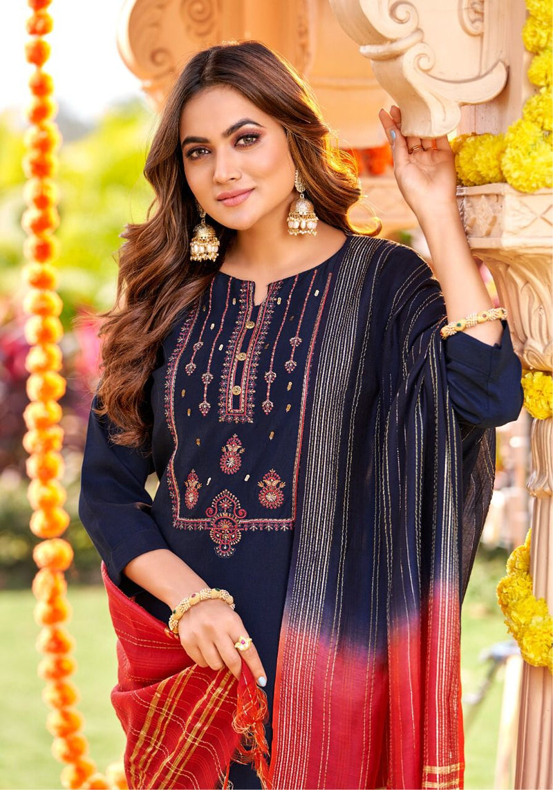 Selesta Shehnaaz Chinon Silk Stylish Designer Wear Kurti