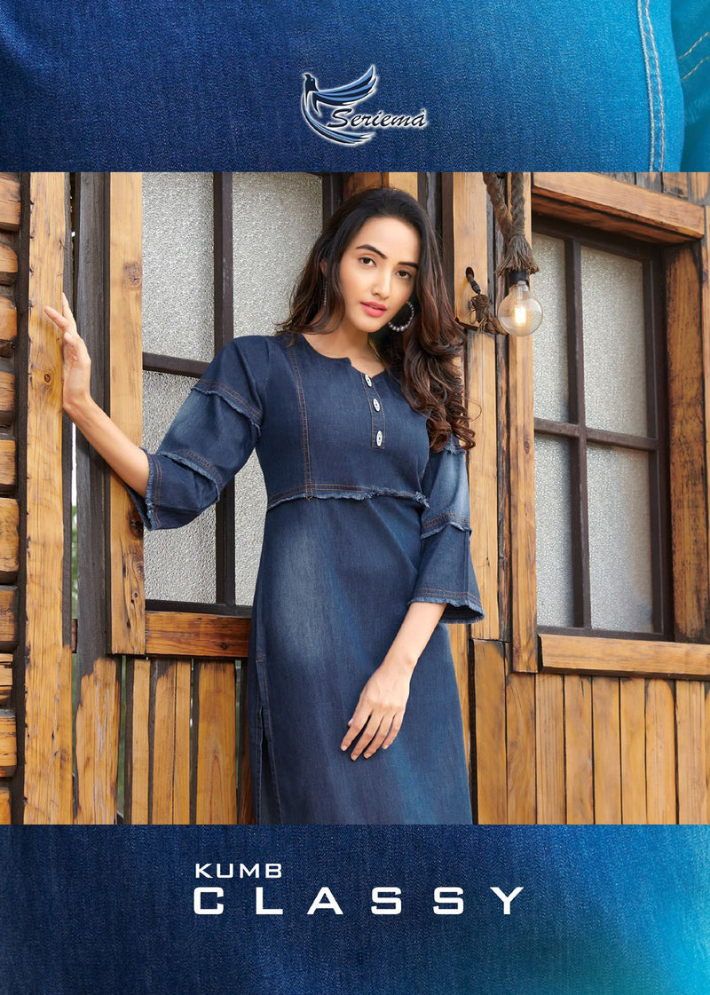 Seriema Kumb Classy Cotton Denim Stylish Modern Designer Kurti