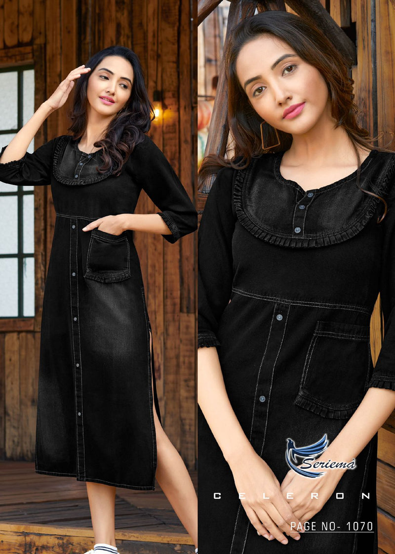 Seriema Kumb Classy Cotton Denim Stylish Modern Designer Kurti