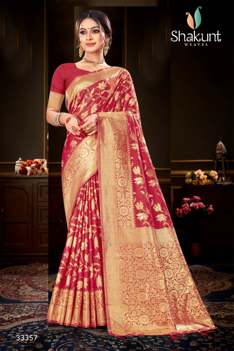 Shakunt Weaves Priyatam Cotton Stylish Designer Festival Look Sarees