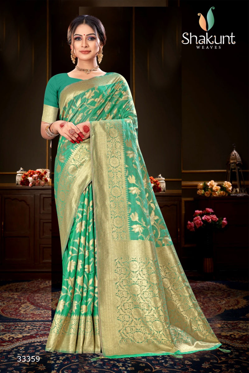 Shakunt Weaves Priyatam Cotton Stylish Designer Festival Look Sarees