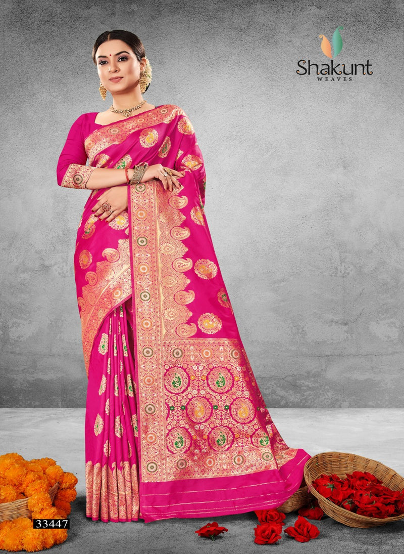 Shakunt Weaves Sks Fancy 1043 Stylish Art Silk Stylish Designer Festival Look Saree