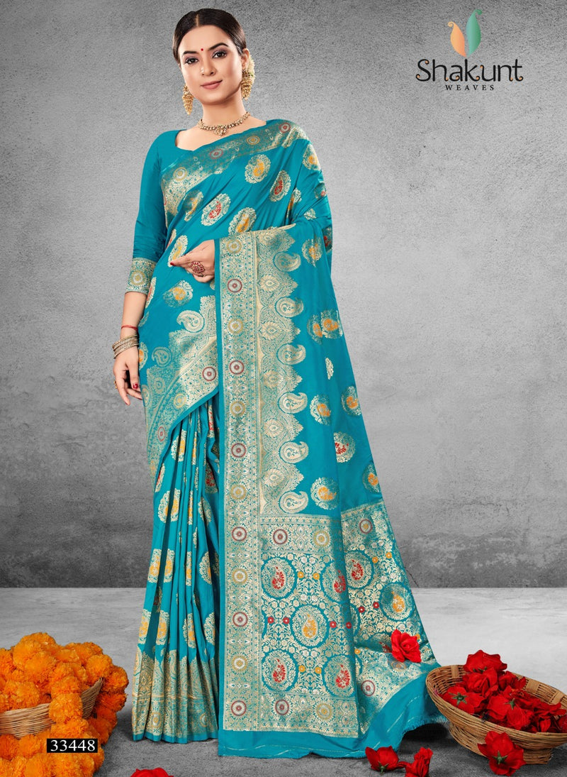 Shakunt Weaves Sks Fancy 1043 Stylish Art Silk Stylish Designer Festival Look Saree
