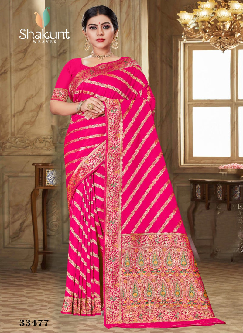 Shakunt Weaves Sks Fancy 1046 Art Silk Stylish Designer Gorgeous look  Festival wear Saree