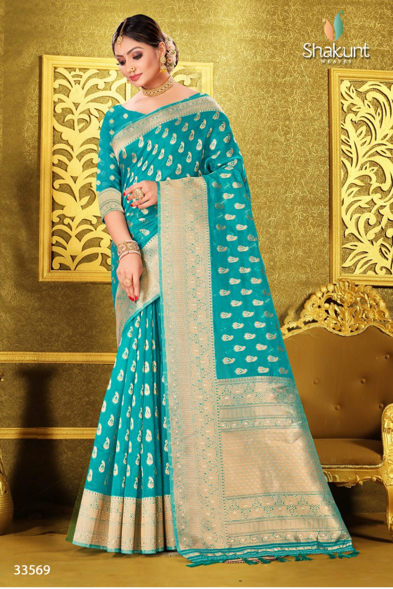 Shakunt Weaves Sks Org 618 Organza Stylish Designer Wear Saree