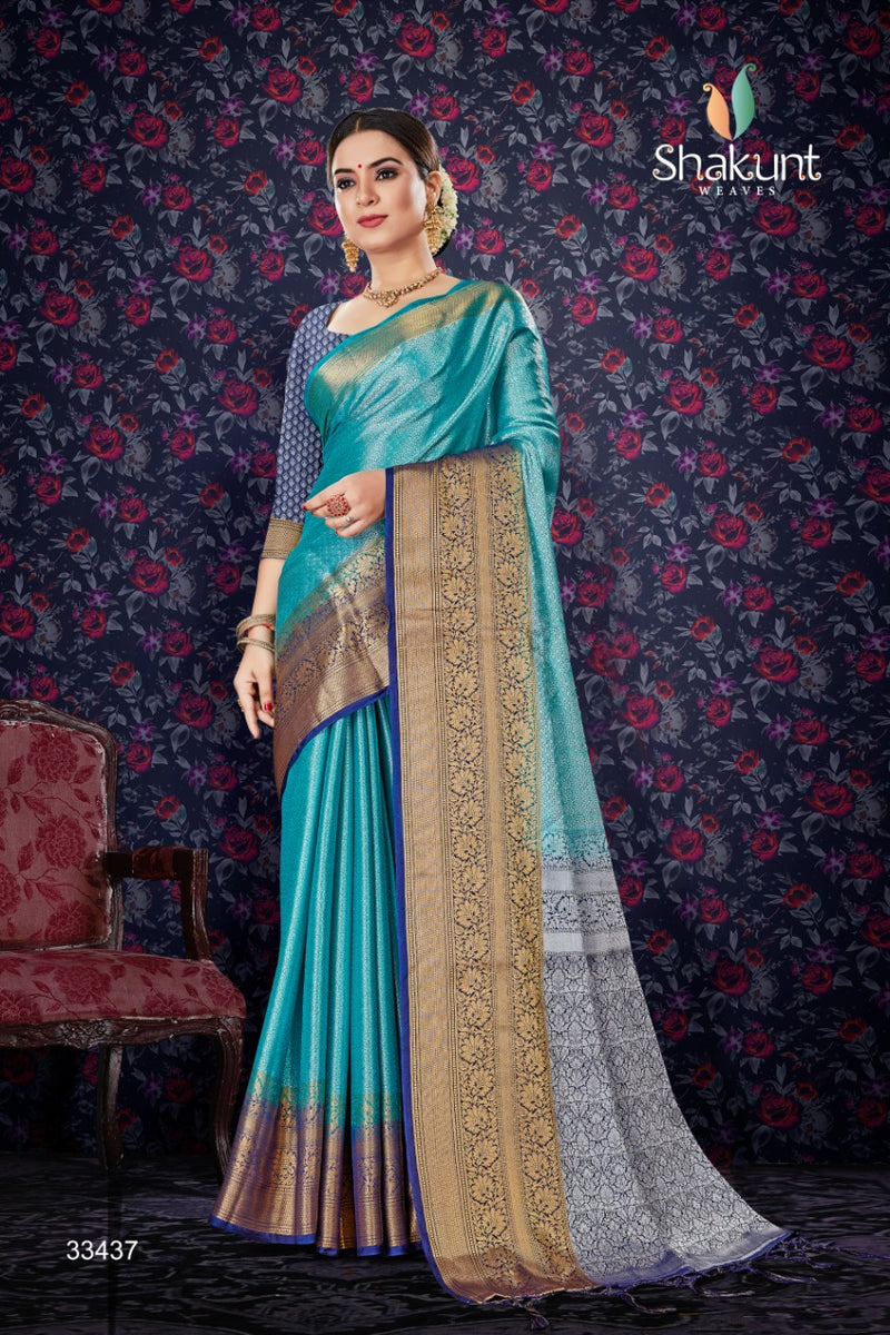 Shakunt Weaves Sks Pure 2120 Art Silk Stylish Designer Gorgeous Look Sarees