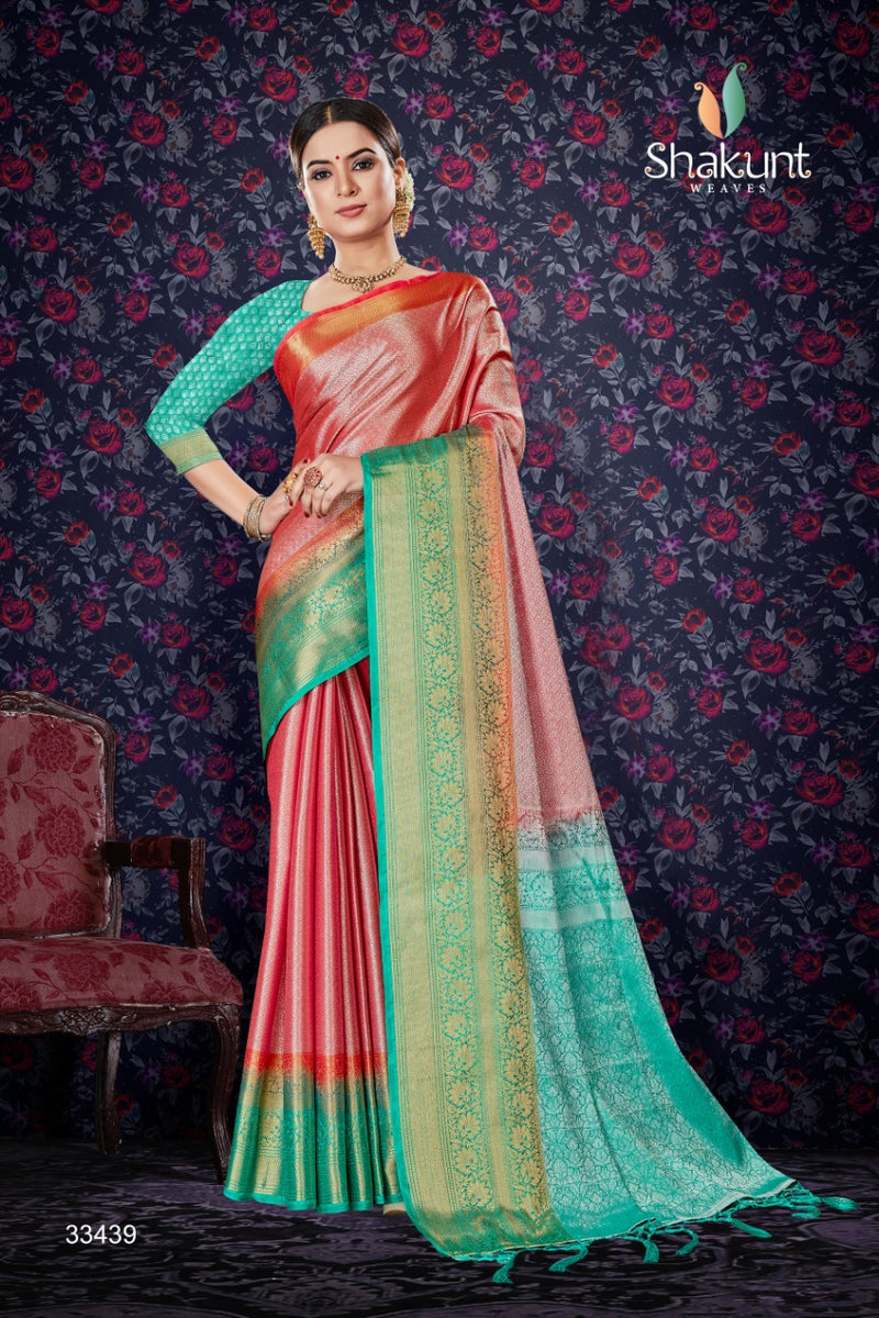 Shakunt Weaves Sks Pure 2120 Art Silk Stylish Designer Gorgeous Look Sarees