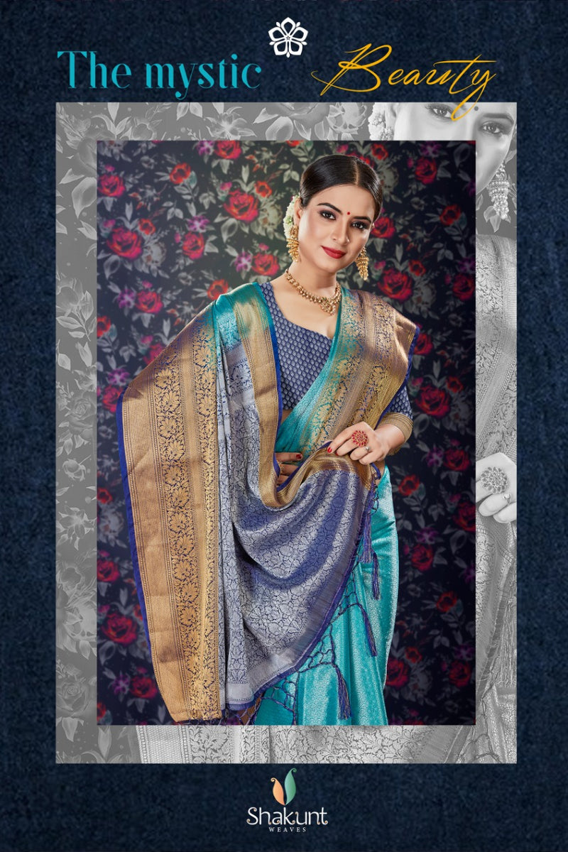 Shakunt Weaves Sks Pure 2120 Art Silk Stylish Designer Gorgeous Look Sarees