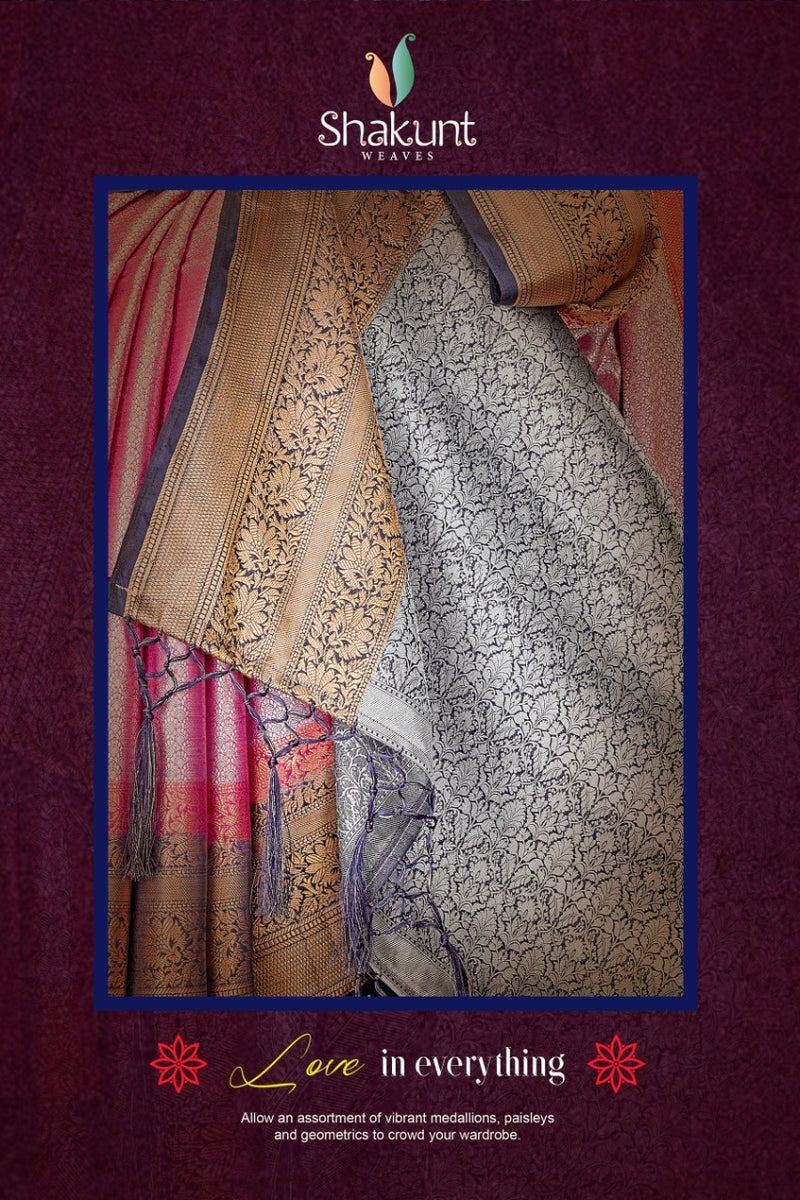 Shakunt Weaves Sks Pure 2120 Art Silk Stylish Designer Gorgeous Look Sarees