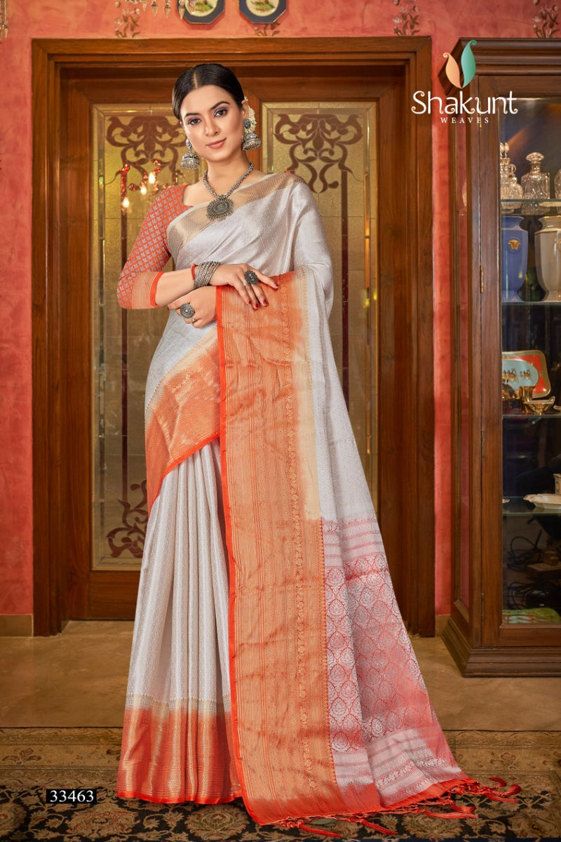 Shakunt Weaves Sks Pure 2123 Art Silk Stylish Designer Wear Sarees