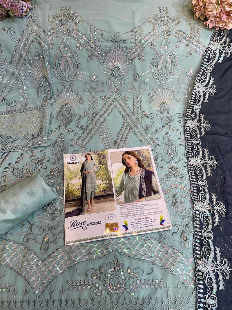 Shanaya Fashion Rose Bridal S 72 Georgget Designer Salwar Suit