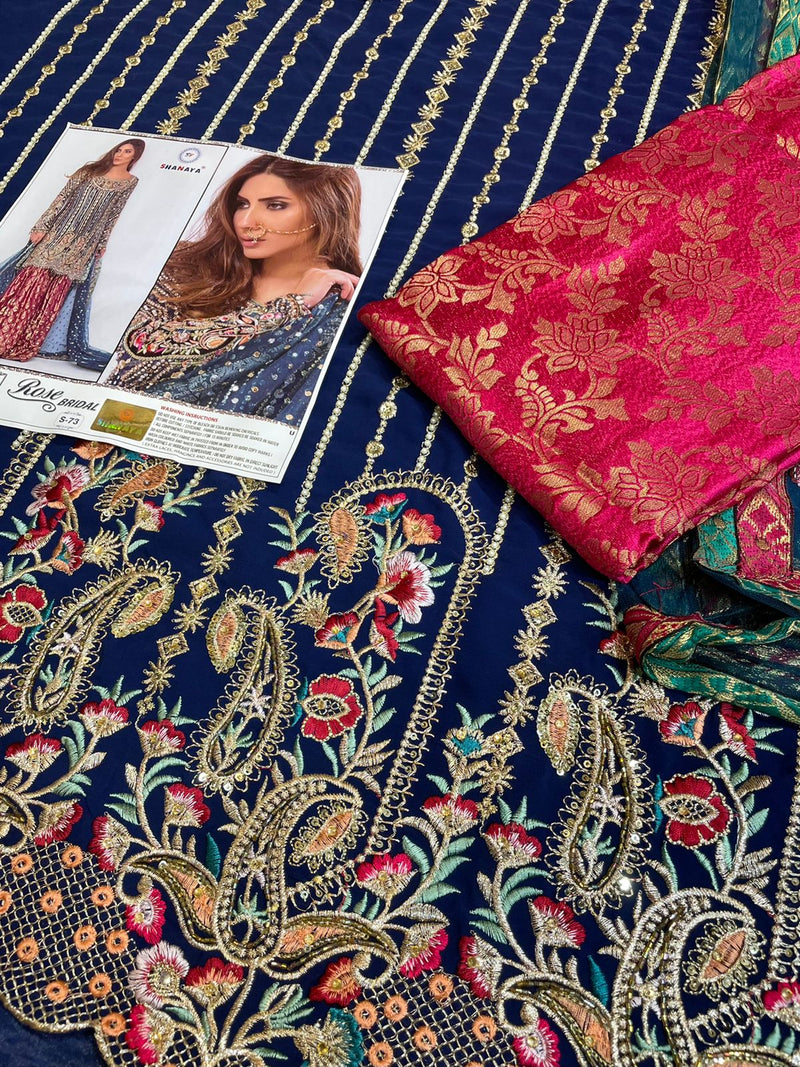 Shanaya Fashion Rose Bridal S 73 Georgget Designer Salwar Suit
