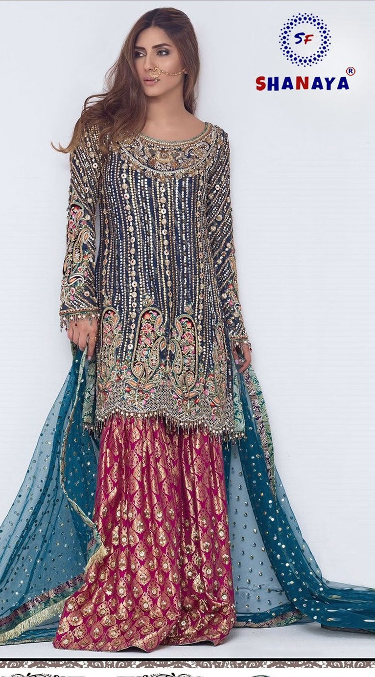 Shanaya Fashion Rose Bridal S 73 Georgget Designer Salwar Suit