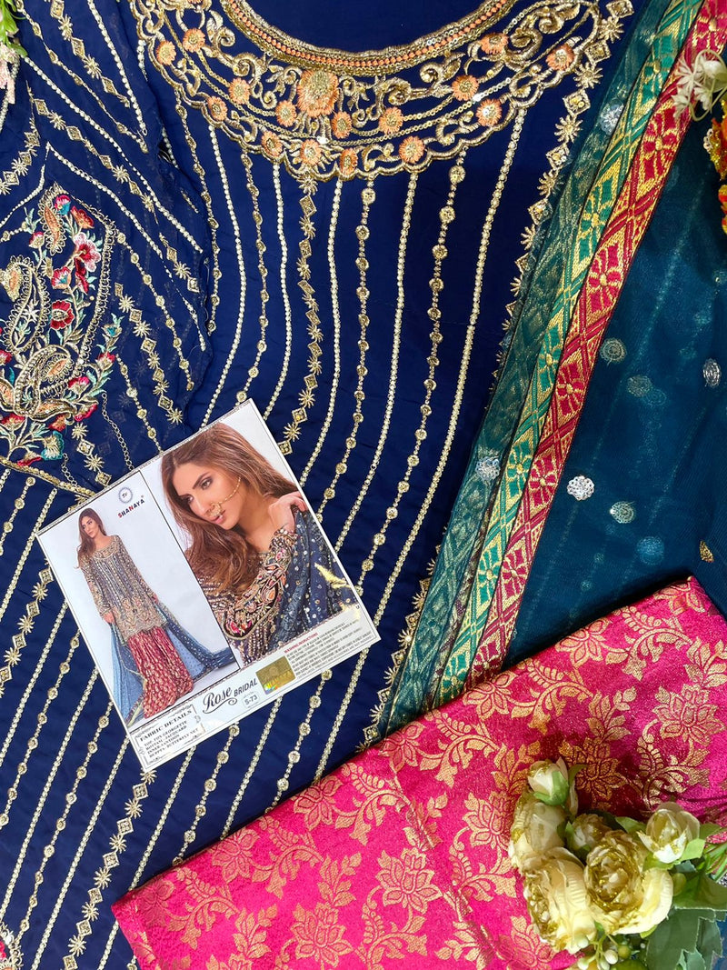 Shanaya Fashion Rose Bridal S 73 Georgget Designer Salwar Suit